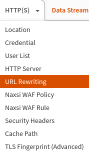 URL-Rewrite-Regel auswählen