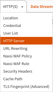 HTTP Server auswählen